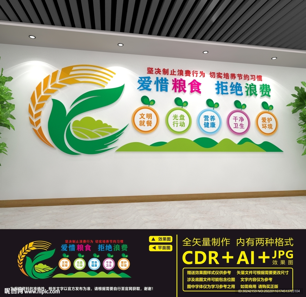 节约粮食文化墙