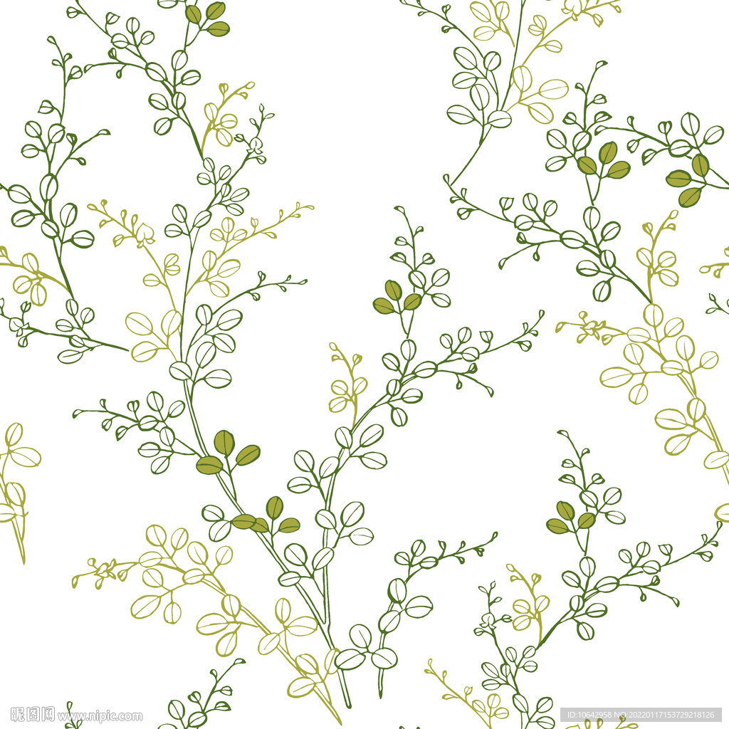 植物枝叶图案
