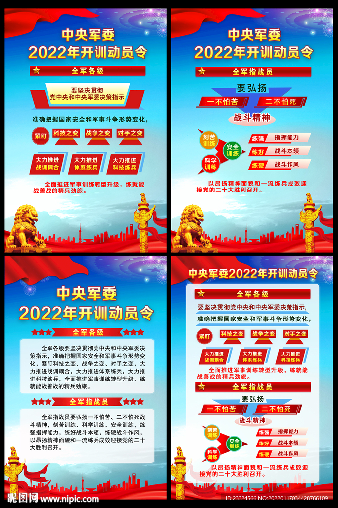 全军开训动员令