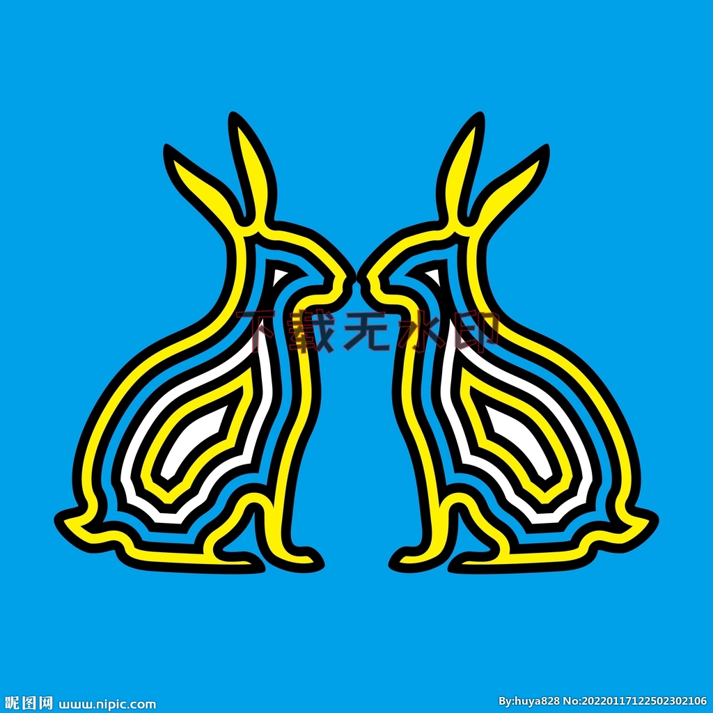 兔子艺术设计图