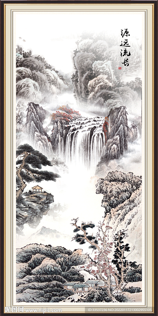 竖幅国画