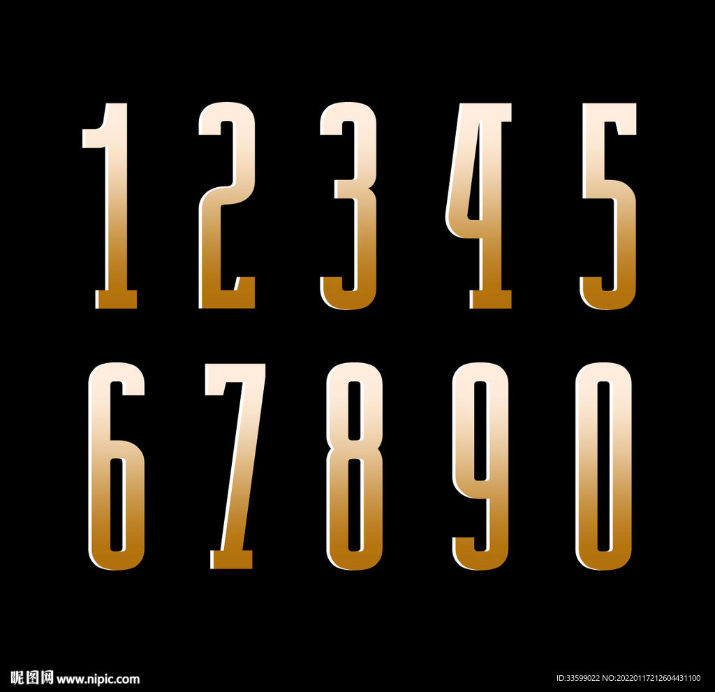 金属数字立体字