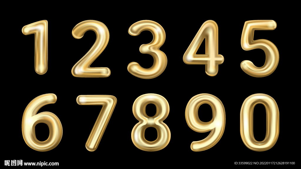 金属数字立体字
