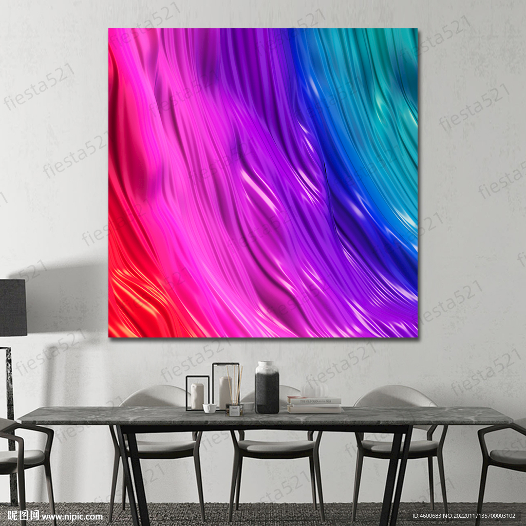 抽象彩色熔岩无框画高清图