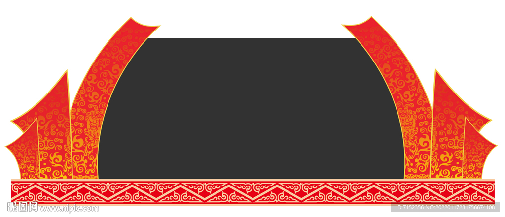 中国新年传统舞台 