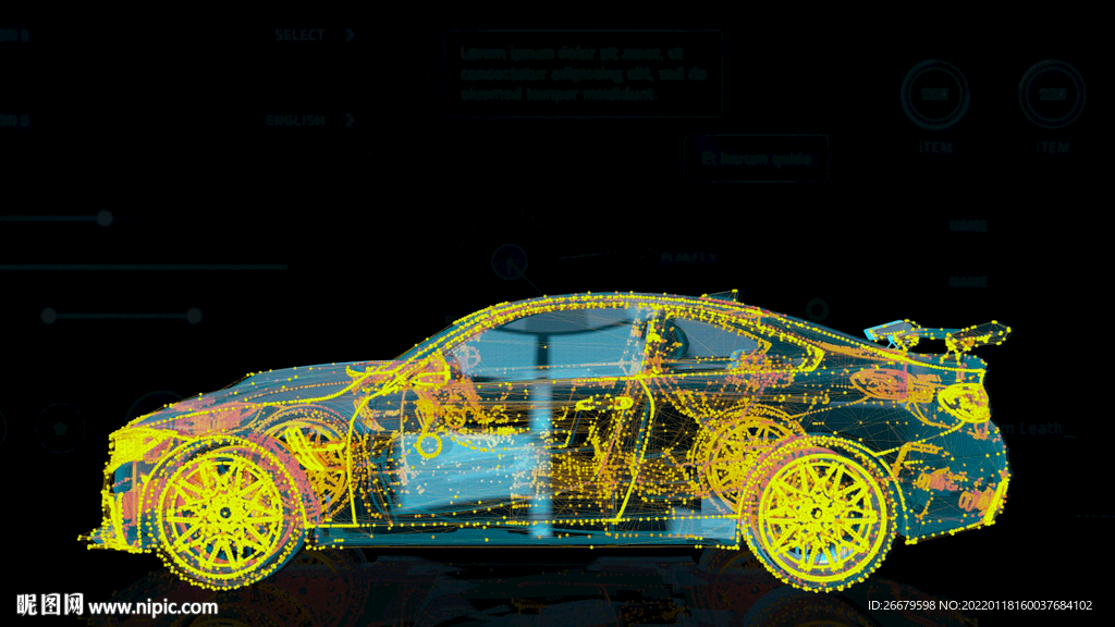 C4D可视化汽车模型