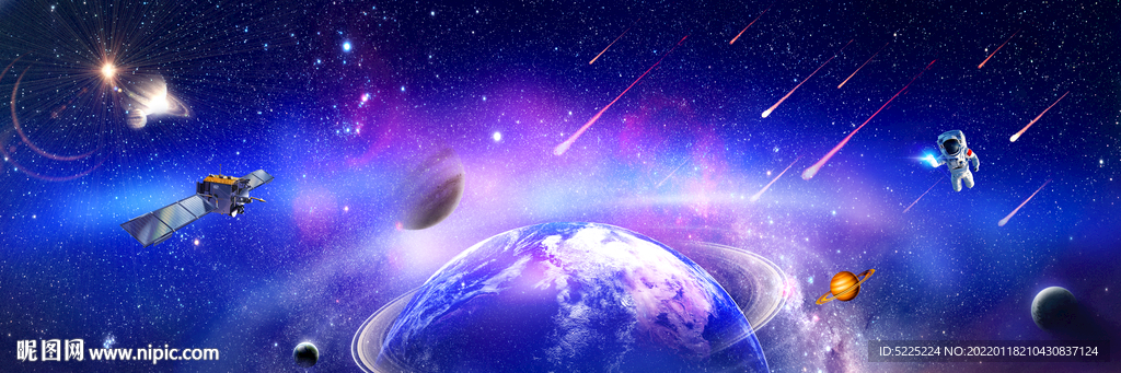 科幻星空背景墙