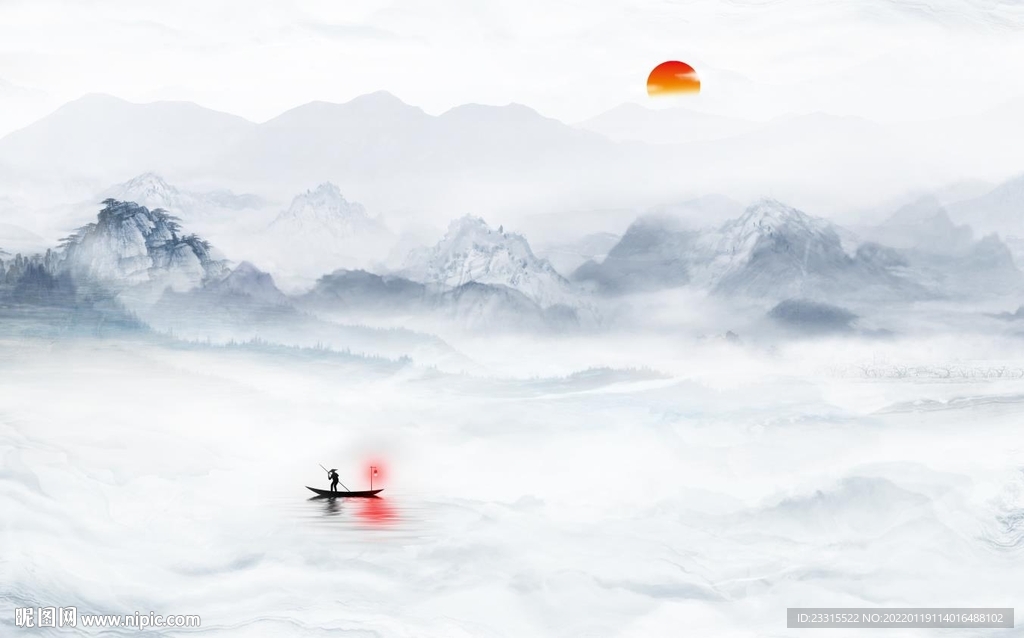 旭日东升电视背景墙