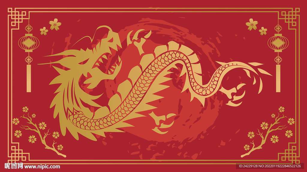 中国龙地毯图案