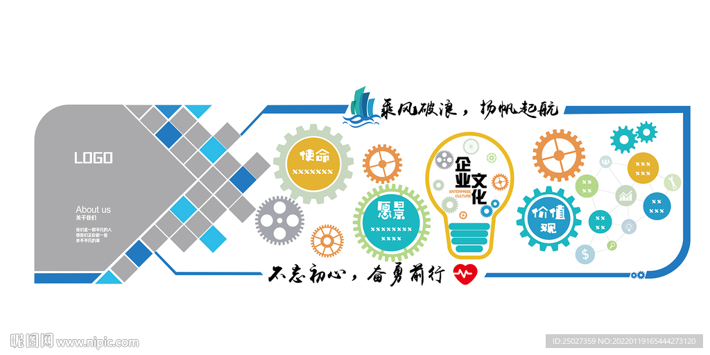 企业文化墙模版