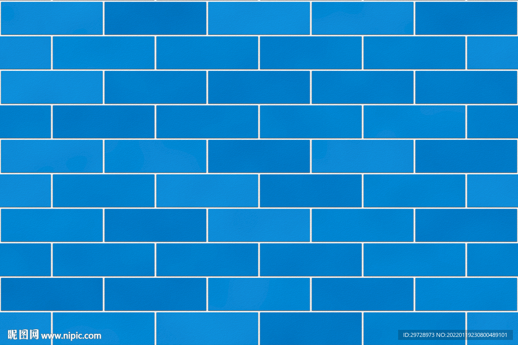 蓝色砖墙纹理