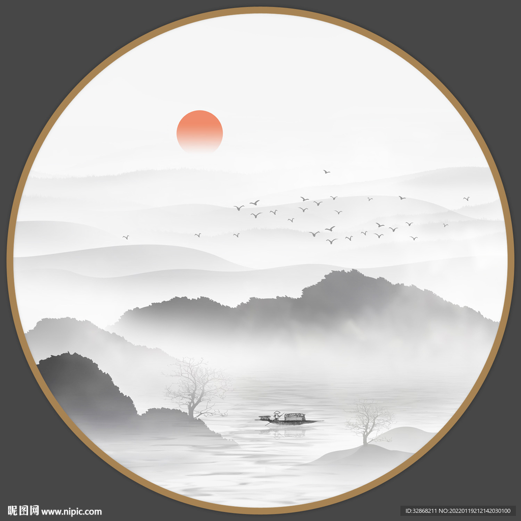 水墨山水画