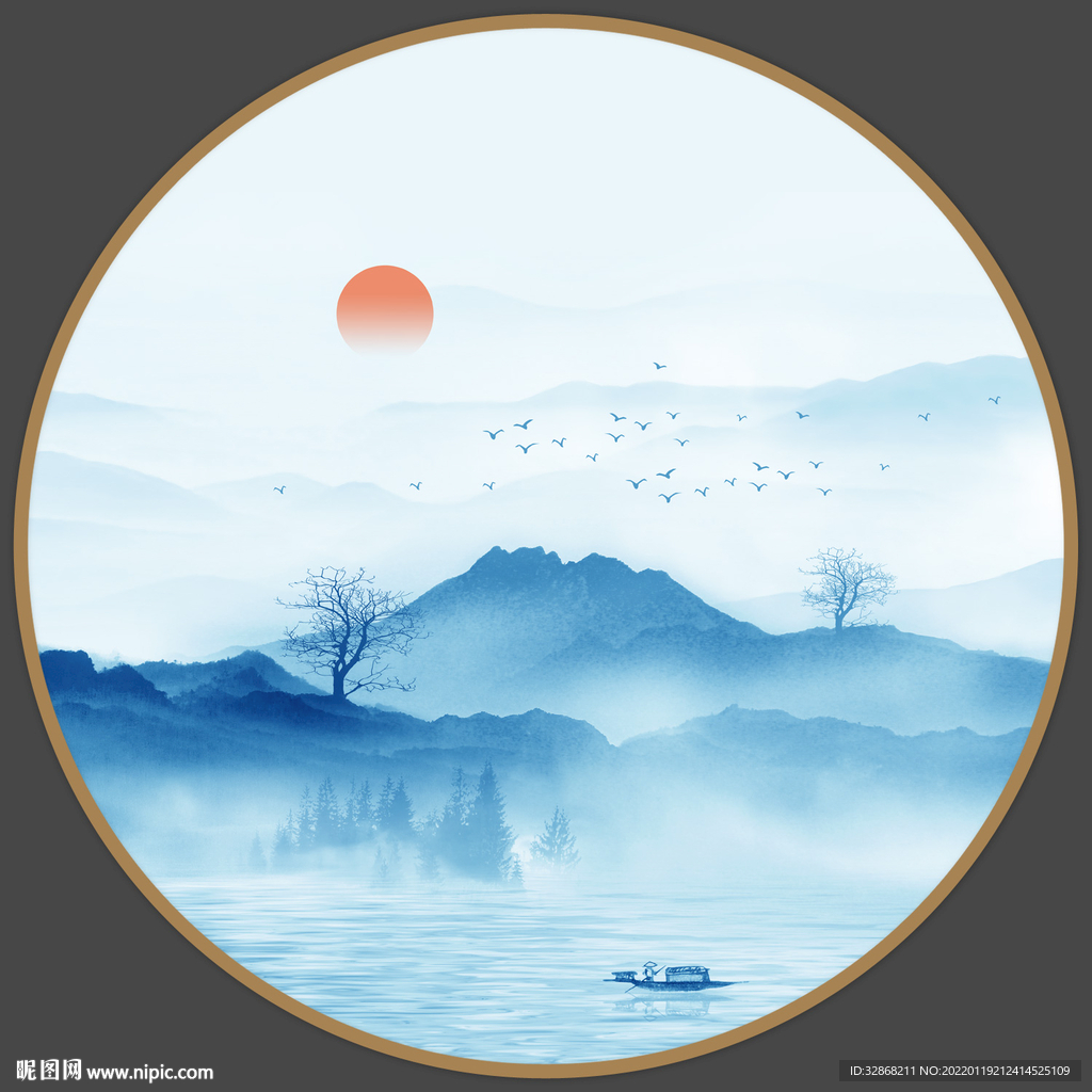 书房山水画