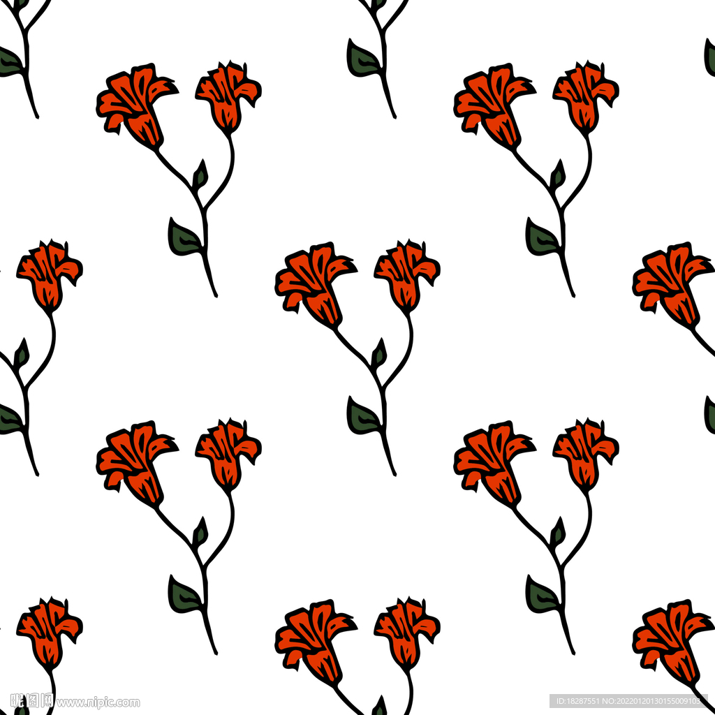 花朵花纹布料图标