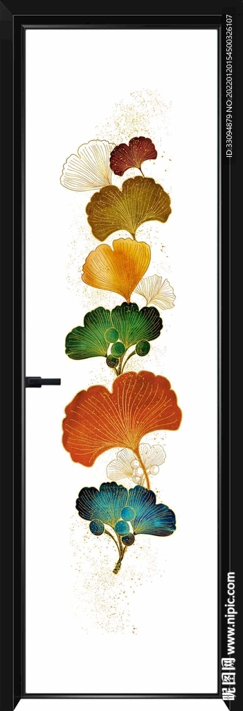 高清分层透明底平开门打印图