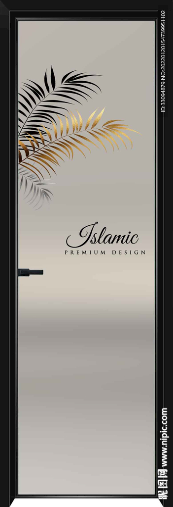 高清分层透明底平开门玻璃打印图