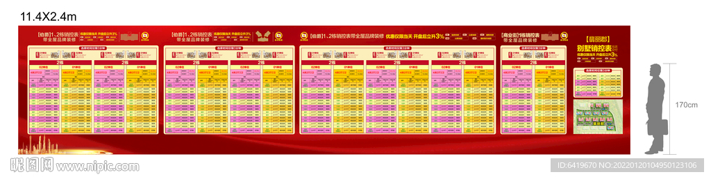 房地产开盘楼盘销控图