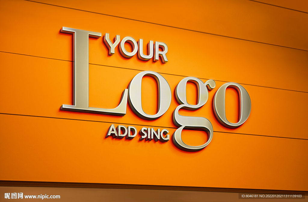 金属logo样机