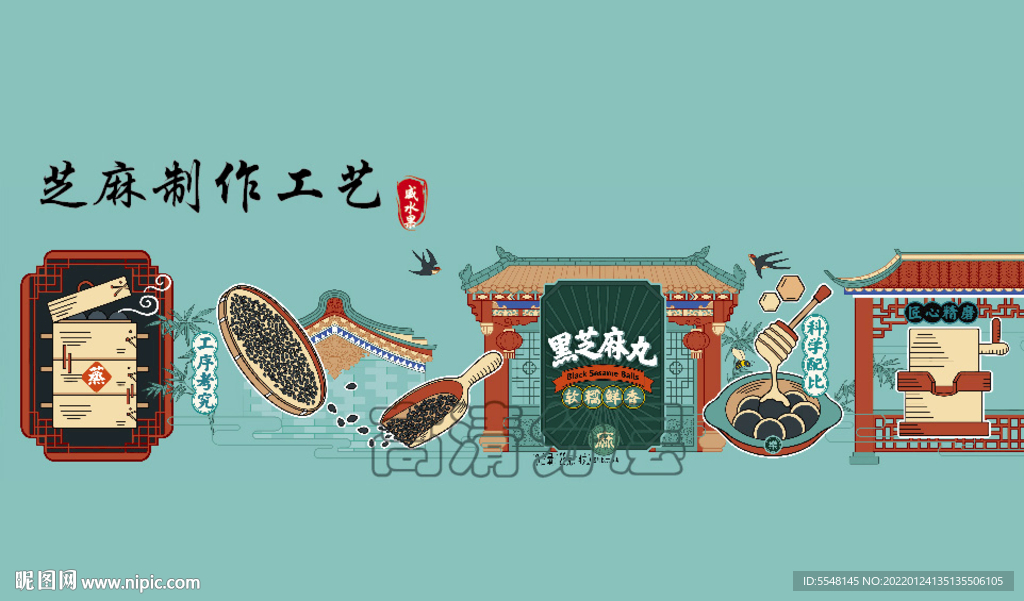 芝麻制作工艺图