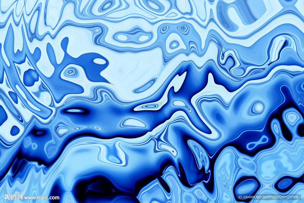 蓝色流体液体纹理