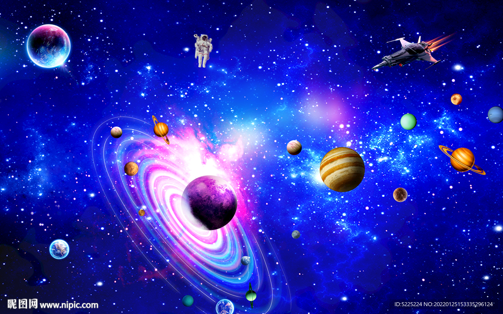 蓝色星空背景