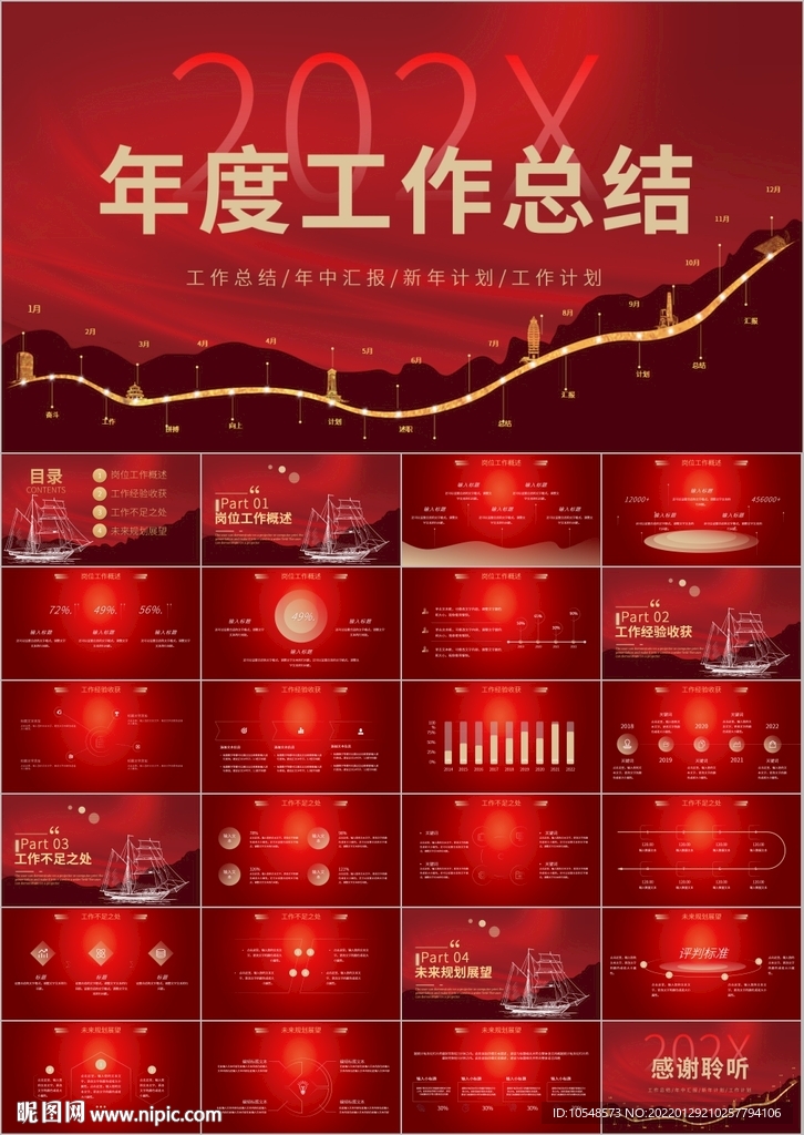 2022向未来再出发年终ppt