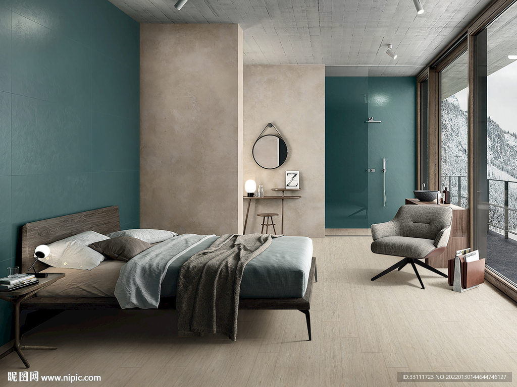 卧室瓷砖效果图