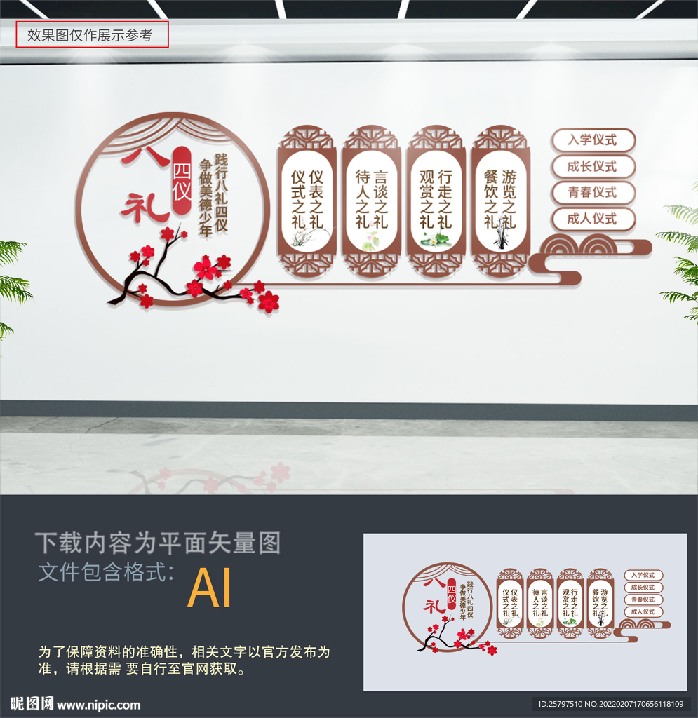 八礼四仪文化墙