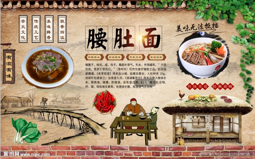 腰肚面背景墙