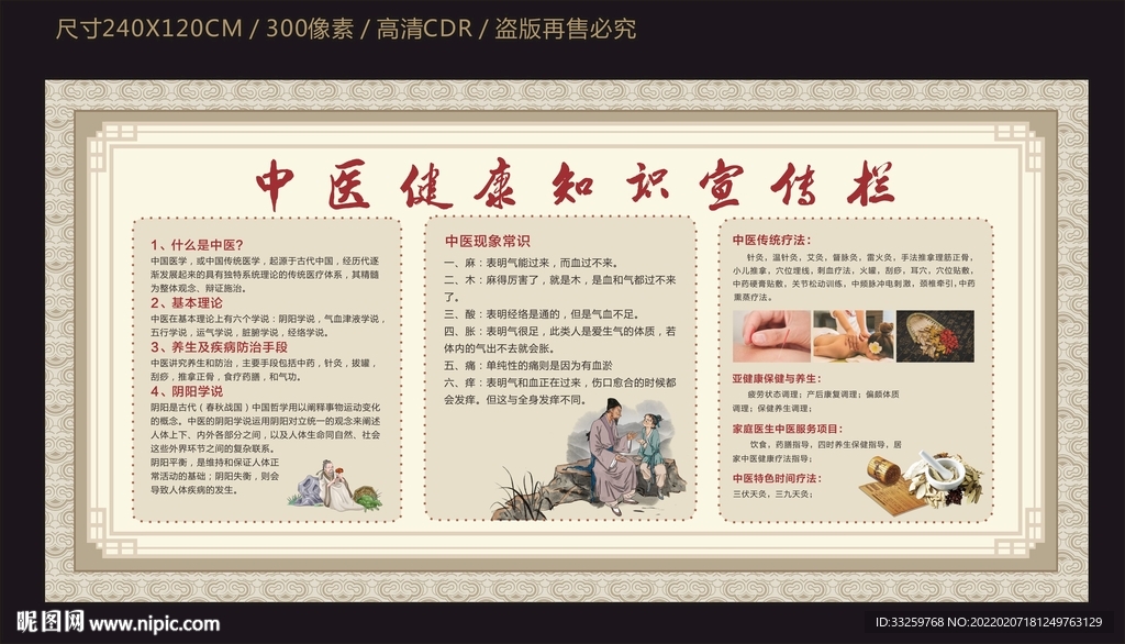 中医宣传栏模板