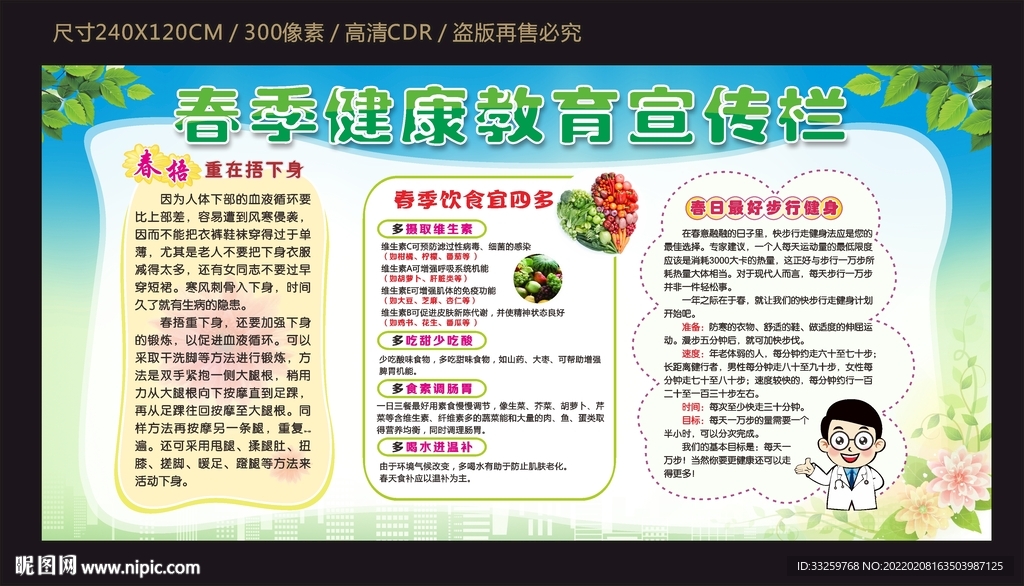 春季健康教育宣传栏