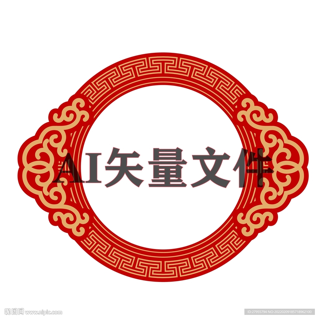 传统装饰矢量红色