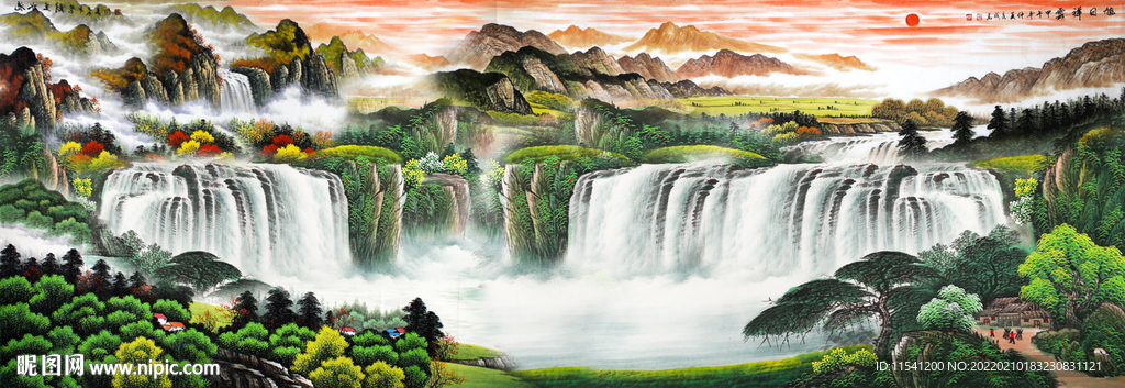 巨幅山水画 