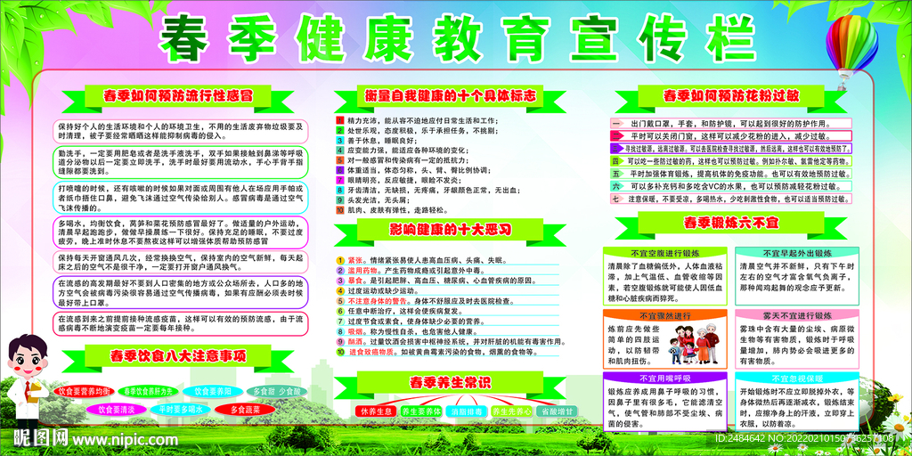 春季健康宣传栏