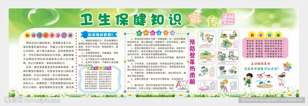 卫生保健宣传栏