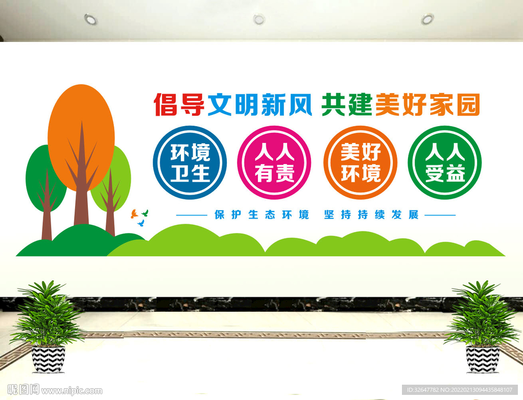 文明社区文化墙