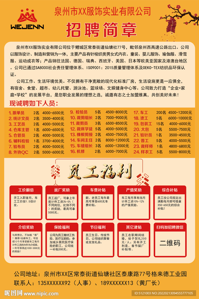 2022春节招聘海报