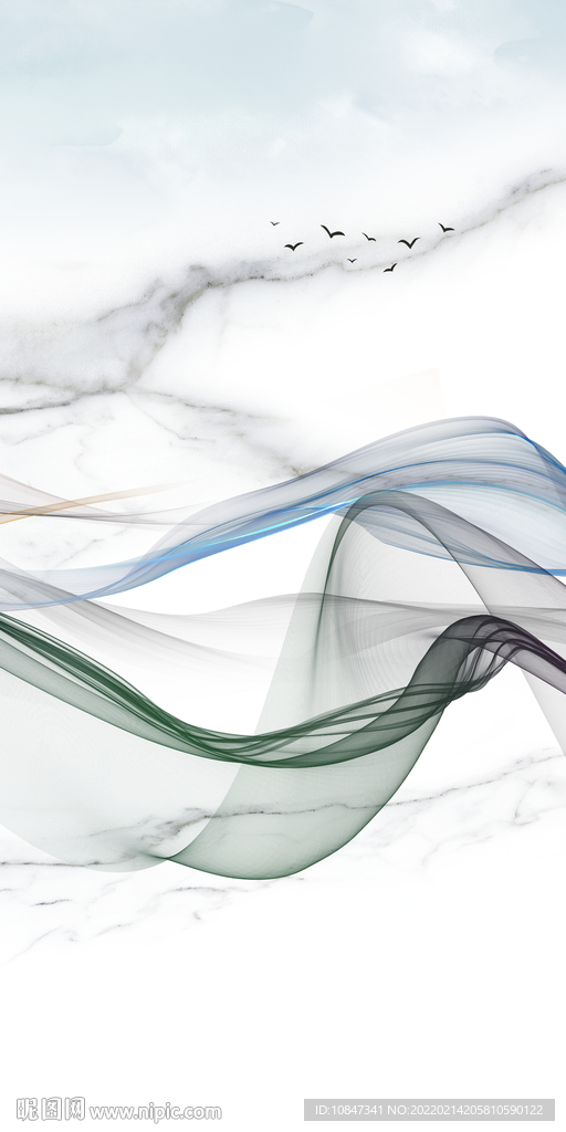 水墨 人气中式玄关 TIF分层