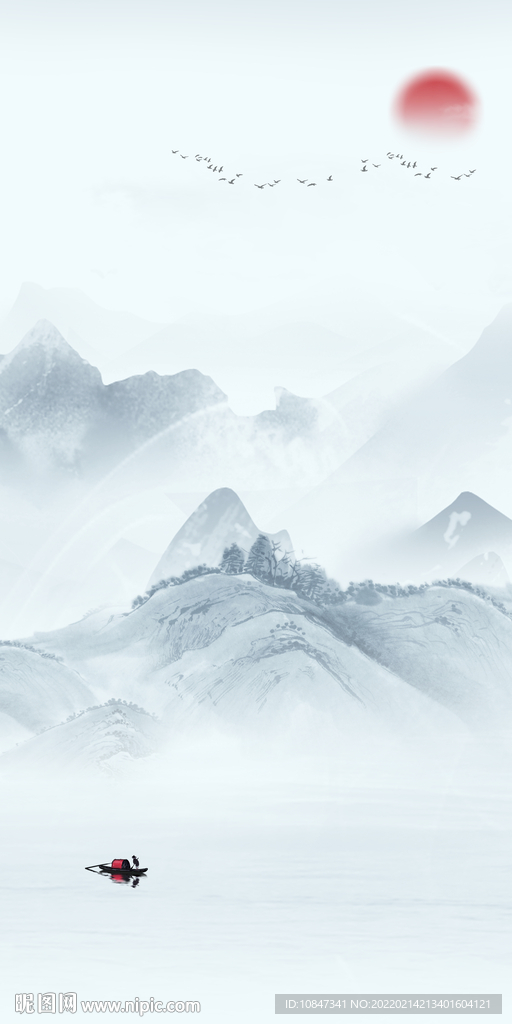 新中式别墅山水玄关 TIF分层