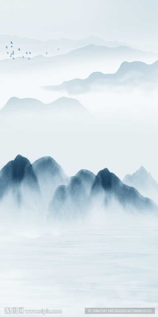 人气 山水玄关新画 TIF分层