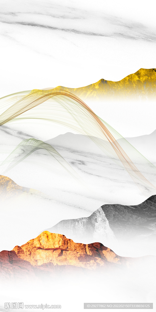 别墅高雅山水玄关 TIF分层