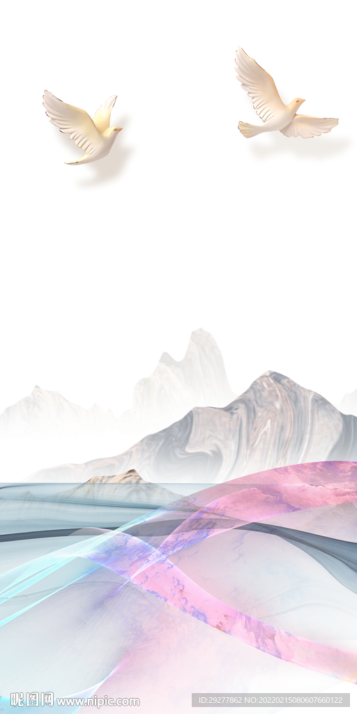 飞鸟高雅山水玄关 TIF分层