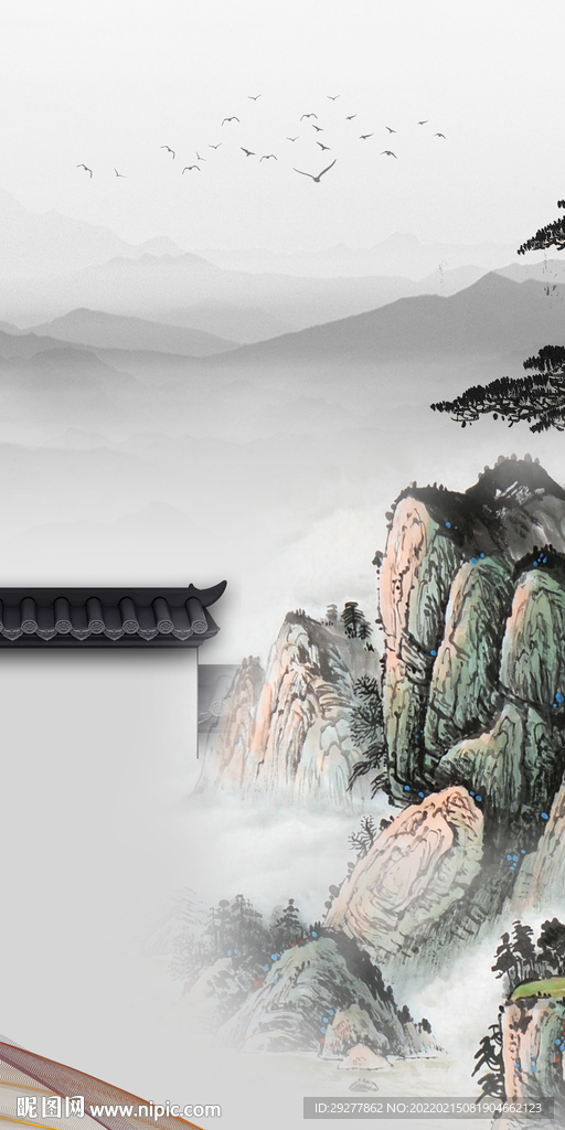 徽派中式玄关背景 TIF分层