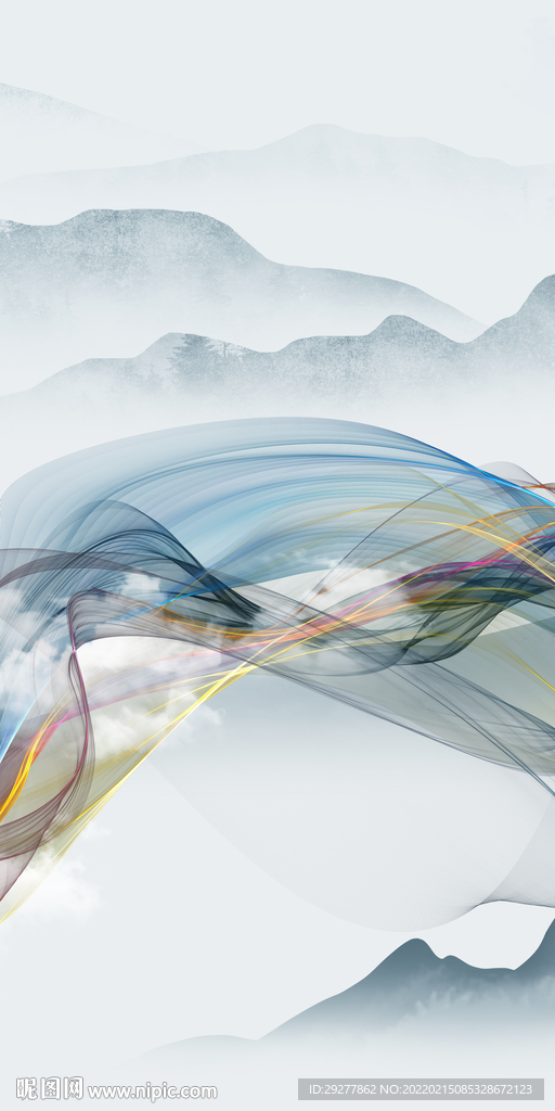 高档 现代玄关背景 TIF分层