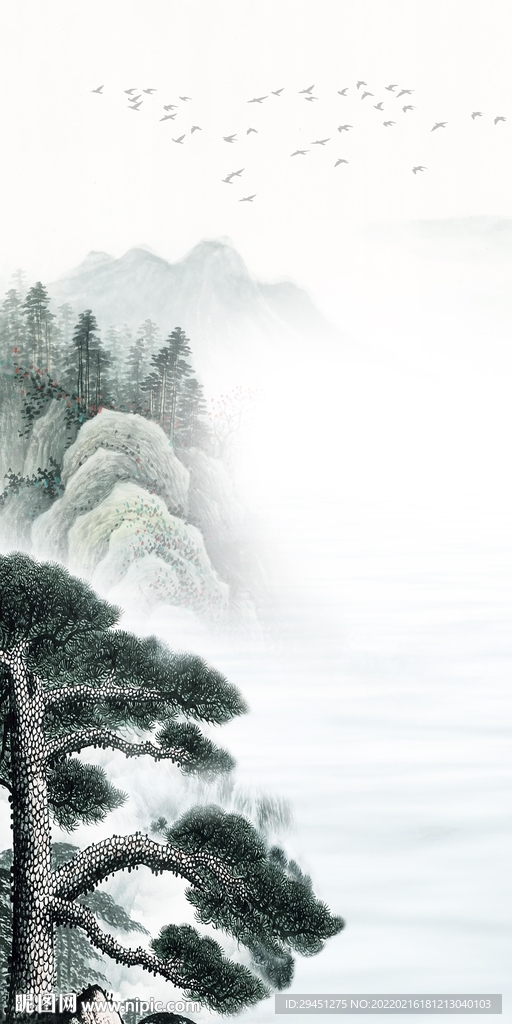 最新 山水现代玄关 TlF分层