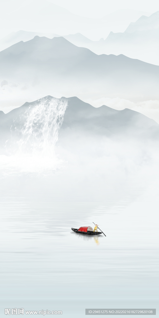 人气 山水现代玄关 TlF分层