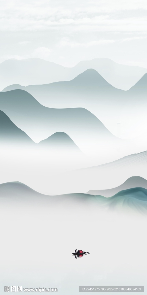 爆款山水现代玄关 TlF分层