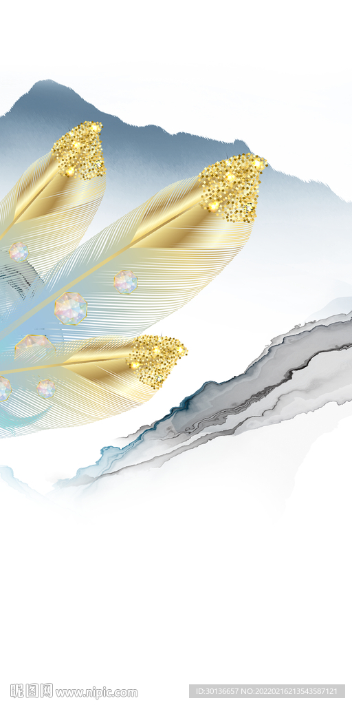 高清 新品山水玄关 TIF分层