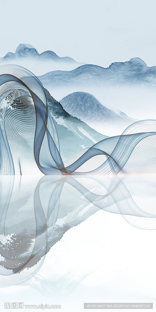 线条新品山水玄关 TIF分层