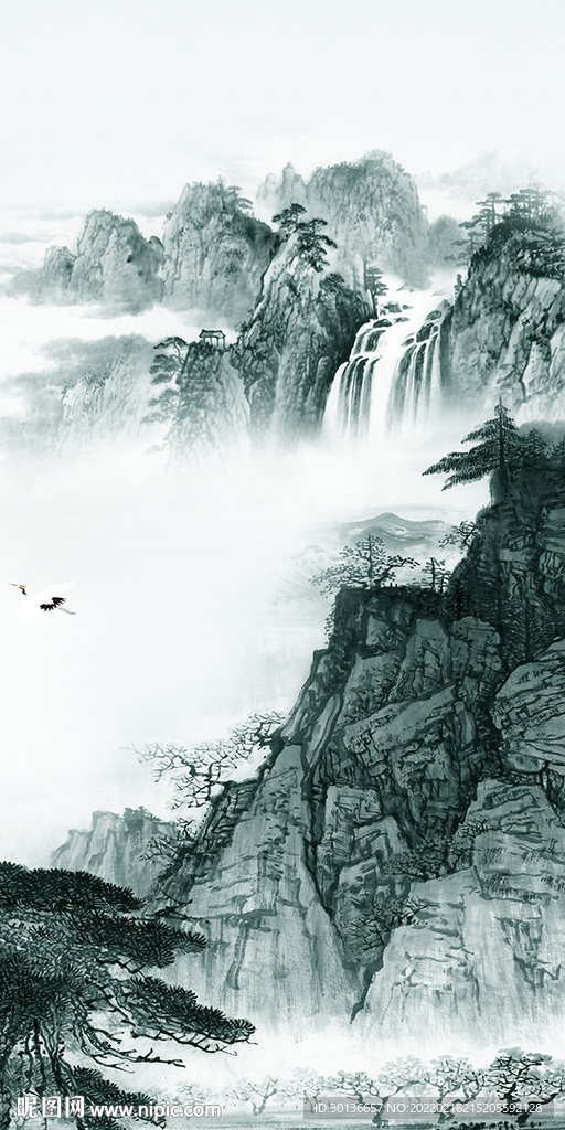 大气最新山水玄关 TIF分层